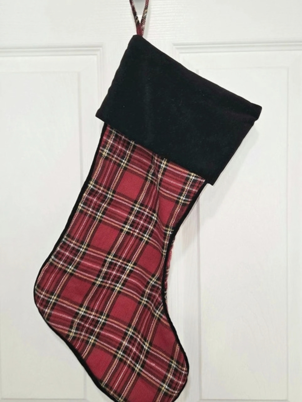 JCPenney Holiday Stocking Red Plaid